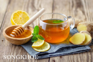 Giảm mỡ bụng hiệu quả với trà gừng bạc hà