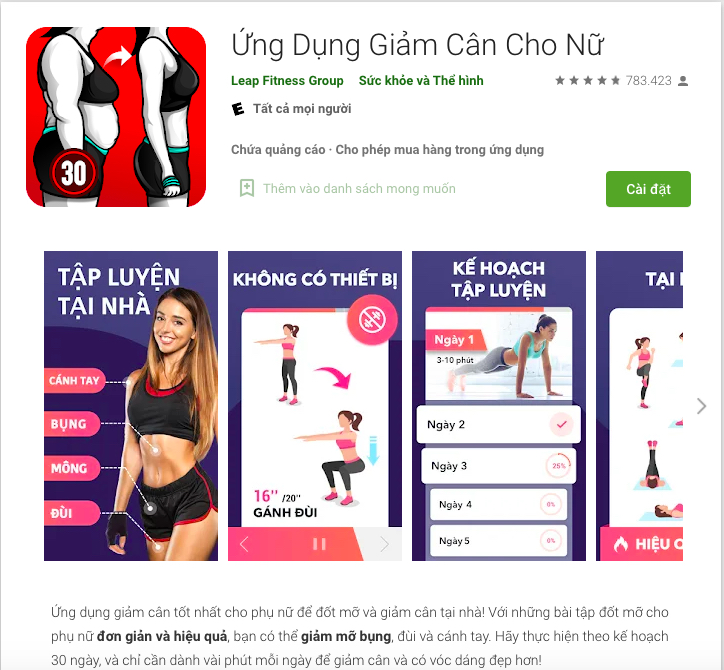 Tổng hợp các app giảm cân tiếng Việt dễ sử dụng