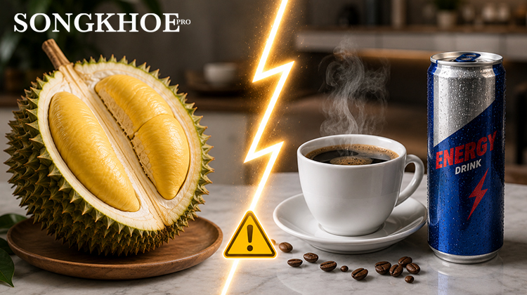 Sầu riêng kỵ với những món gì? Cà phê và nước tăng lực