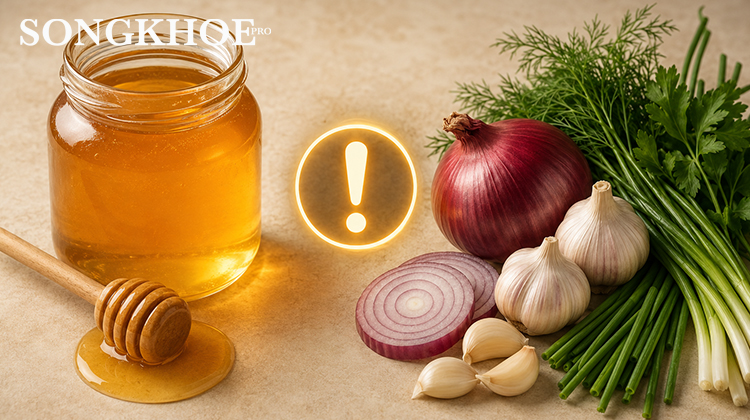Mật ong kỵ với thứ gì? Hành, tỏi, hẹ hoặc rau gia vị sống