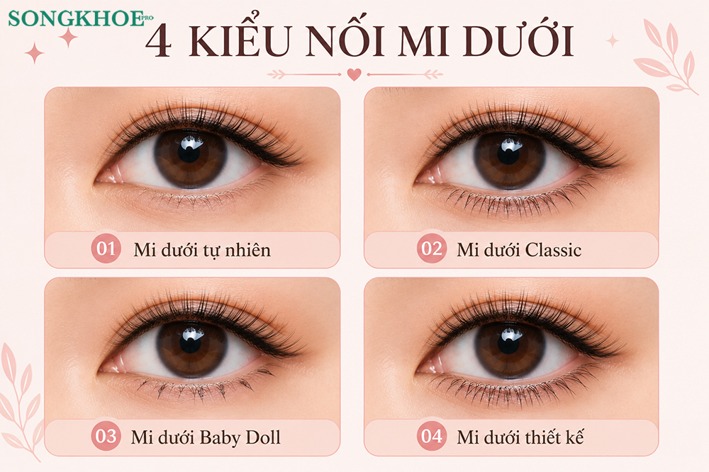 4 kiểu nối mi
